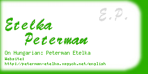 etelka peterman business card